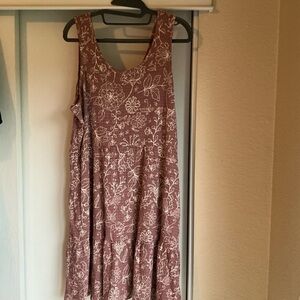 Maurices Mauve Floral Midi Dress
